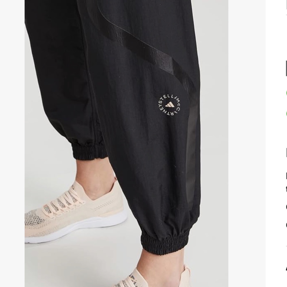 adidas by Stella McCartney Grey Recycled Nylon Sport Pants Joggers XS - Picture 6 of 7